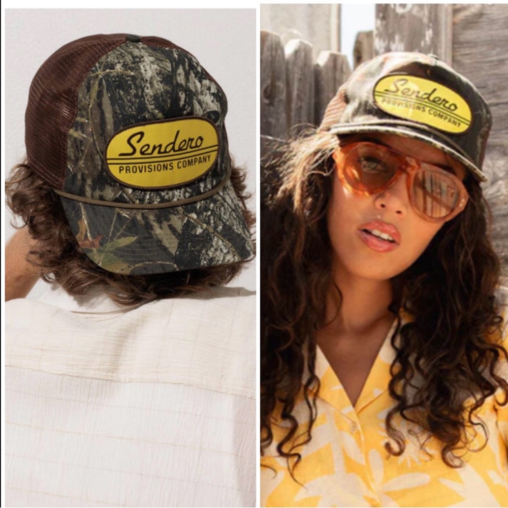 NWT Sendero Provisions Co - Camo Mossy Oak Hat - Trucker Hat Unisex Western Hat